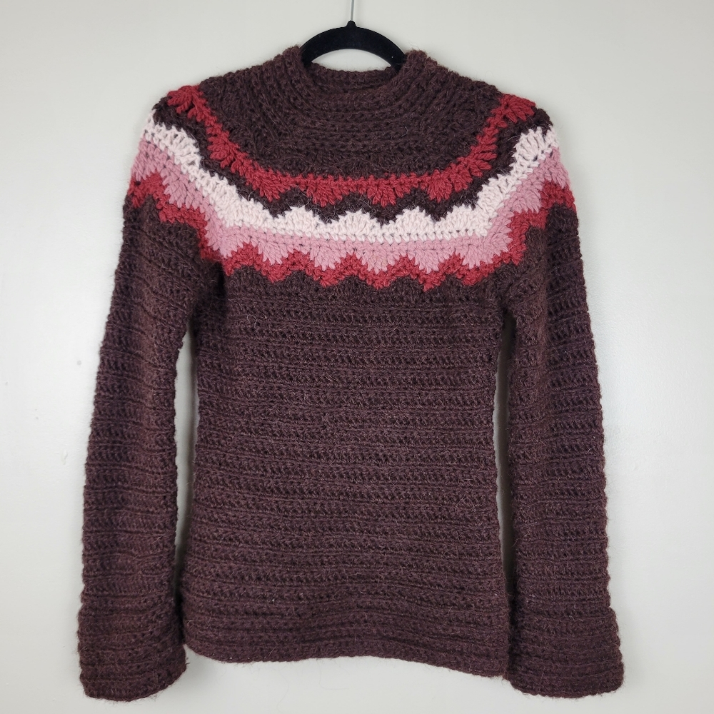J Crew Alpaca Hand Knit Sweater